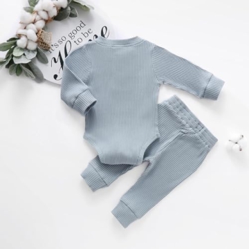 Cozy Knitted Cotton Baby Pajama Set for Newborns