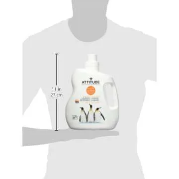 ATTITUDE Liquid Laundry Detergent, EWG Verified Laundry Soap, 36 Loads, HE Compatible, Vegan, Plant Based Products, Cruelty-Free, Citrus Zest, 60.8 Fl Oz