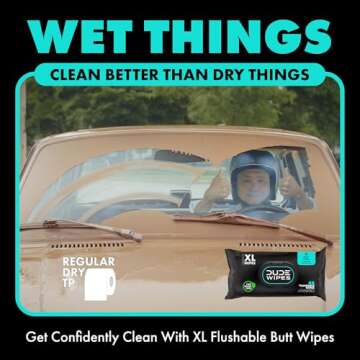 DUDE Flushable Wipes & Toilet Spray - 864 Mint Chill Wipes