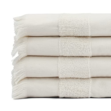 Turkish Beach Towels Set of 4 Organic Cotton XL Design