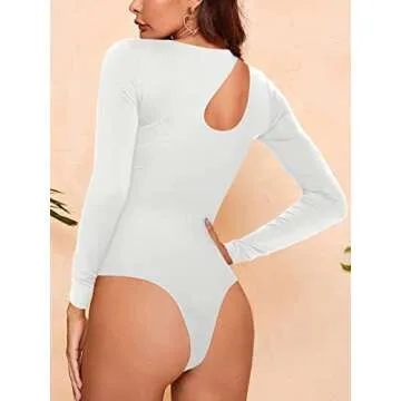 Stylish REORIA Cutout Bodysuit for Chic Outings