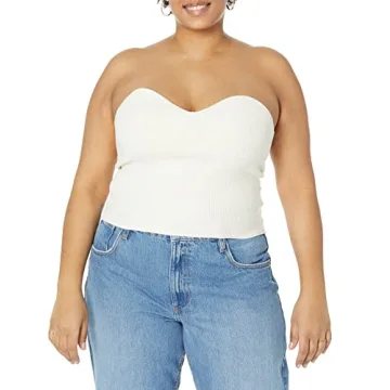 The Drop Collette Strapless Cropped Sweater for Women