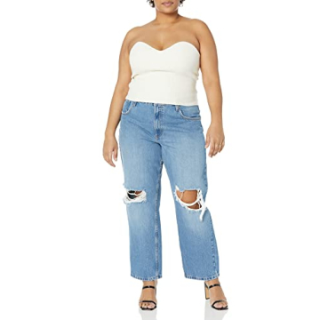 The Drop Collette Strapless Cropped Sweater for Women