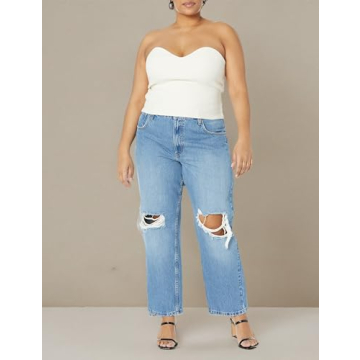 The Drop Collette Strapless Cropped Sweater for Women