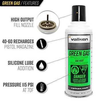 Valken Airsoft Green Gas 3-Pack for All Guns