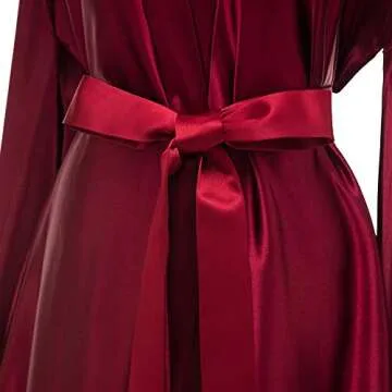 Women's Long Silk Satin Bridal Robe - Customizable Luxury
