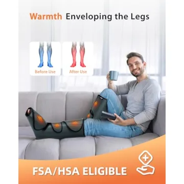 CINCOM Leg Massager with Heat and Compression for Pain Relief