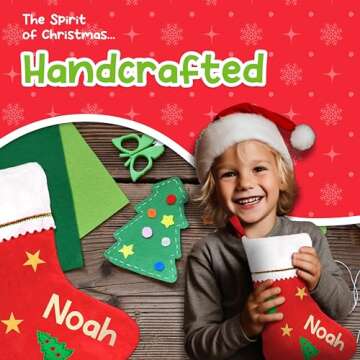 12 Pack Customizable Felt Christmas Stockings in Red