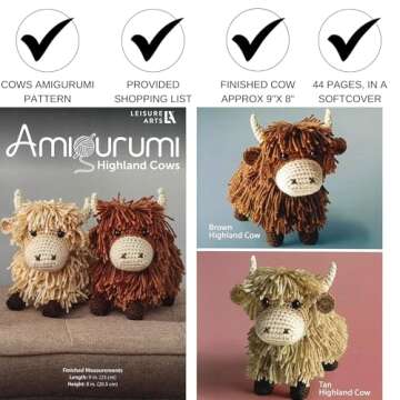 Leisure Arts Highland Cows Amigurumi Pattern – A Must-Have Crochet Project for Animal Lovers