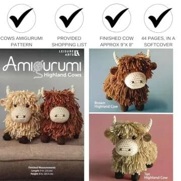 Leisure Arts Highland Cows Amigurumi Pattern – A Must-Have Crochet Project for Animal Lovers