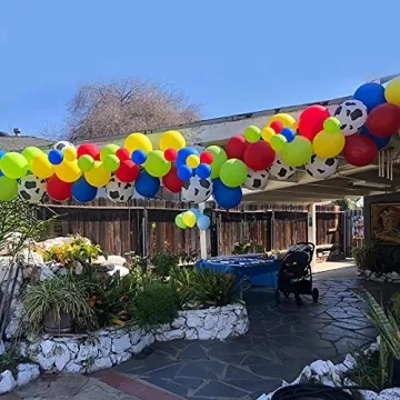 Toy Inspired Story Balloons Arch Kit - 120pcs Vibrant Party Decorations