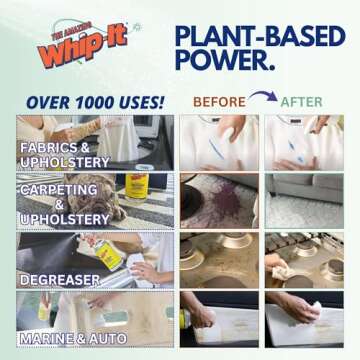 Whip It Cleaner, Multi Purpose Stain Remover CONCENTRATE, Makes 32 Bottles, Plant Based Enzyme Clean...