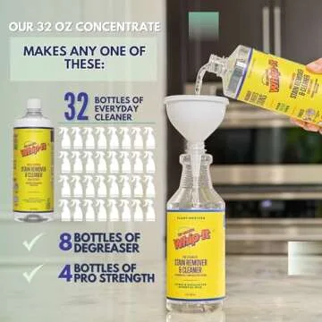 Whip-It Concentrated Stain Remover - 32 Bottles, Eco-Friendly