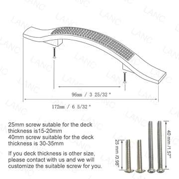 LANC Modern Cabinet Knobs and Pulls - Stylish Kitchen Hardware 2 Pack