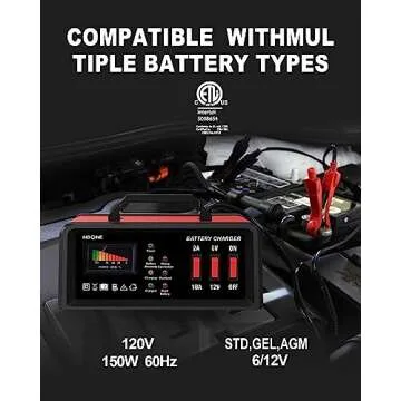 NOONE 2A/10A Car Battery Charger for All Vehicles