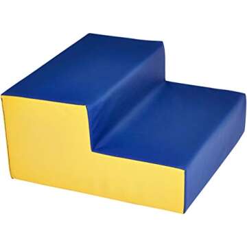 Amazon Basics Kids Soft Play Corner Climber, 4-Piece, 40 x 40 x 10 inches, Red, Green, Blue, Yellow