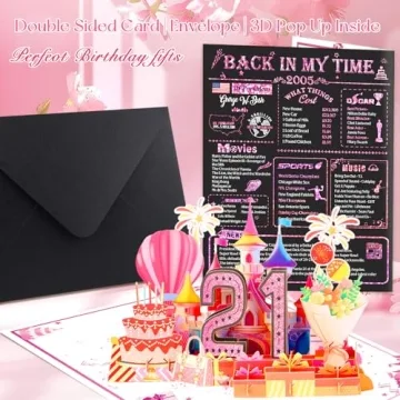 Stunning 21st Birthday Pop Up Card for Celebrations