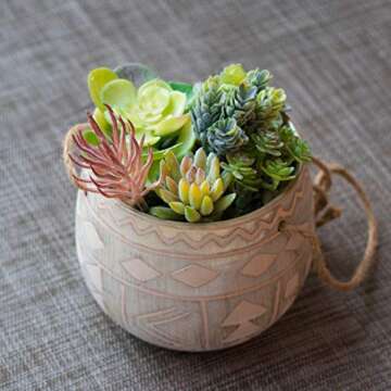 Artificial Succulent Plants Realistic (Bronzy)