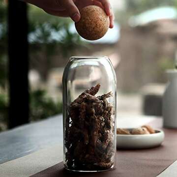 MOLADRI 1200ML Decorative Glass Storage Jar