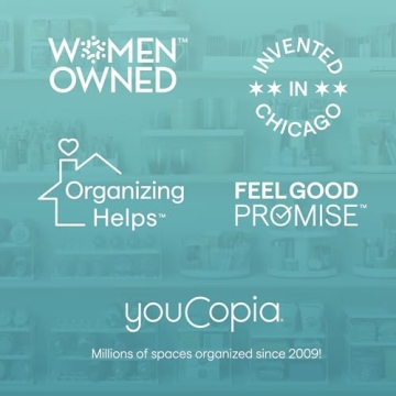 YouCopia Crazy Susan Two-Tier Turntable, Height-Adjustable Lazy Susan Organizer for Kitchen Cabinet and Pantry Organization and Storage, White