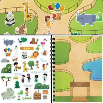 Sticker Book for Kids 2-4, 500+ Kid Stickers, When I Grow Up by Cupkin, 12 Coloring Pages, 12 Side by Side Scenes, Fun Toddler Travel Activity Coloring and Sticker Books for Kids Ages 4-8 + 8-10