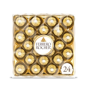 Ferrero Rocher 24 Count Gourmet Chocolate Gift Box - Milk Hazelnut