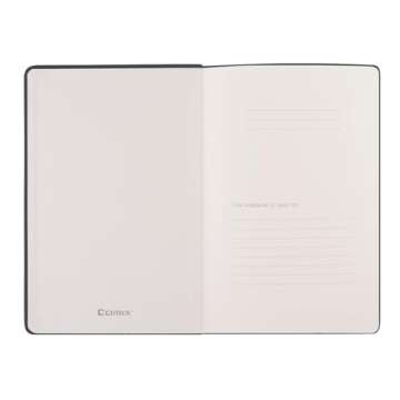 Comix Lined Journal Notebooks, 240 Pages, 5.5 x 8.3 inch, Black, A5 Medium Hardcover Notebooks, Clas...