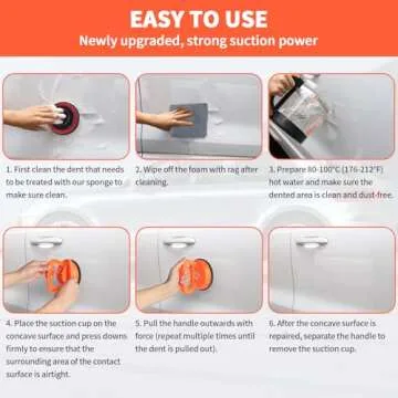ROYADVE 5 Pack Car Dent Puller & Car Dent Removal Repair Kit with Suction Cup Tool - Perfect for Car...