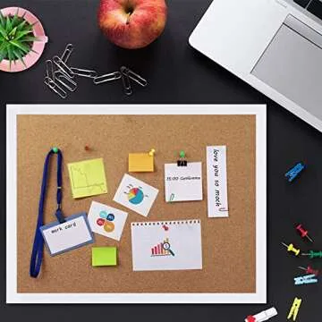 FEBSNOW 15.7 x 12 Cork Board with Frame for Home Office
