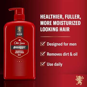 Old Spice Swagger 2-in-1 Shampoo and Conditioner Set for Men, Cedarwood Lime Scent, Get Up To 80% Fu...
