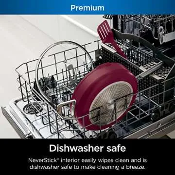 Ninja, Cookware, Steamer, Strainer Basket, Glass Lid and Spatula, Foodi NeverStick PossiblePan, Premium Set with 4-Quart Capacity Pan, Nonstick, Durable, Oven Safe Cookware, Cherry Tart, CW102RD