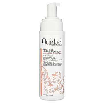 Ouidad Advanced Climate Control Volumizing Foam - 7 fl oz, Lightweight Hair Styling Foam, Anti-Frizz...