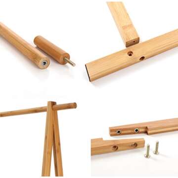 Finnhomy Bamboo Clothes Rack for Stylish Storage Solutions