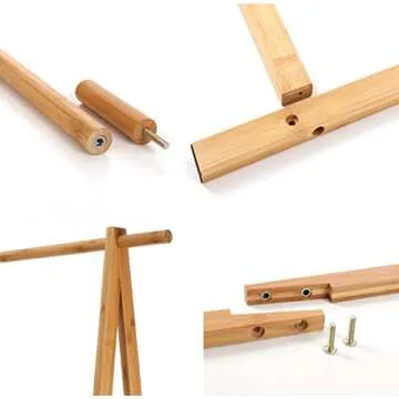 Finnhomy Bamboo Clothes Rack for Stylish Storage Solutions