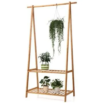Finnhomy Bamboo Clothes Rack for Stylish Storage Solutions
