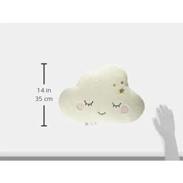 Little Love by NoJo - Plush Cloud Shaped Decorative Pillow, Decorative Nursery Pillow, Playroom Décor, Cute Throw Pillows, White, 1 Count (Pack of 1)