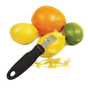 Smeg CJF01CRUS Powder Coated Vintage Style Citrus Juicer Bundle with 113 Grip-Ez Zester/Stripper - Cream
