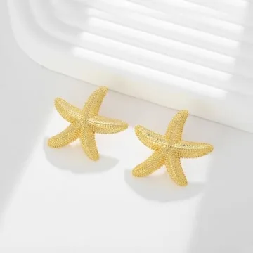 Shop LILIE&WHITE Gold Starfish Earrings for Women