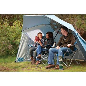 Sport-Brella Vented SPF 50+ Sun and Rain Canopy Umbrella for Beach and Sports Events (8-Foot, Blue)