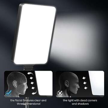 24'' LED Video Light Kit for Photography and Live Streaming