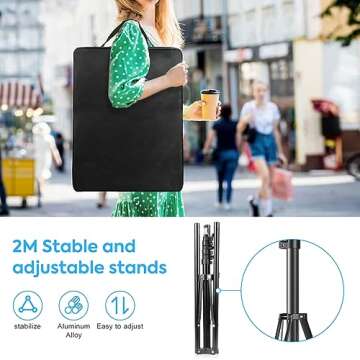 24'' LED Video Light Kit for Photography and Live Streaming