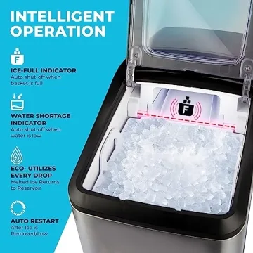 Mueller Nugget Ice Maker Quiet 30 lbs Daily Portable