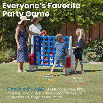 ECR4Kids Jumbo 4-To-Score Giant Game for Fun Gatherings