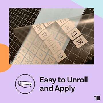 6" x 100' Roll of Clear Transfer Tape for Vinyl, Made in America, Vinyl Transfer Tape with Alignment Grid for Cricut Crafts, Decals, and Letters