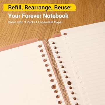 Kokuyo Campus Smart Ring Binders 3 Pack, B5 Notebook Binder +100 Sheet Refiller Paper, 25 Sheet Capa...