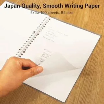 Kokuyo Campus Smart Ring Binders 3 Pack, B5 Notebook Binder +100 Sheet Refiller Paper, 25 Sheet Capacity, 26 Rings, Light Color, Perfect for Work, Study & Journal, Japan Import