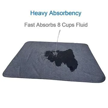 Peepeego 2PCS Non-Slip Pee Pads for Dogs 54" x 54", Washable Puppy Pads with Fast Absorbent, Reusabl...