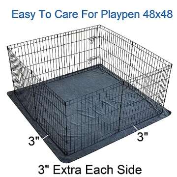 Peepeego 2PCS Non-Slip Pee Pads for Dogs 54" x 54", Washable Puppy Pads with Fast Absorbent, Reusable, Waterproof Rug for Training, Whelping, Housebreaking, Incontinence for Dog Playpen