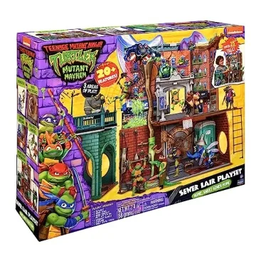 TMNT Mutant Mayhem Sewer Lair Playset for Kids
