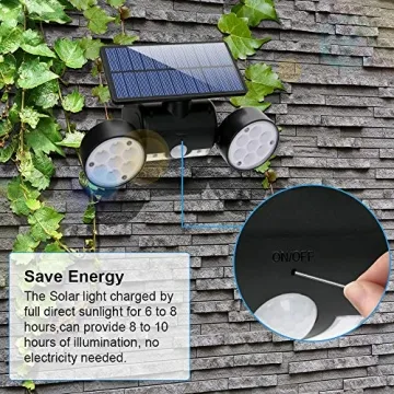 Solar Motion Sensor Security Light Dual Head Adjustable